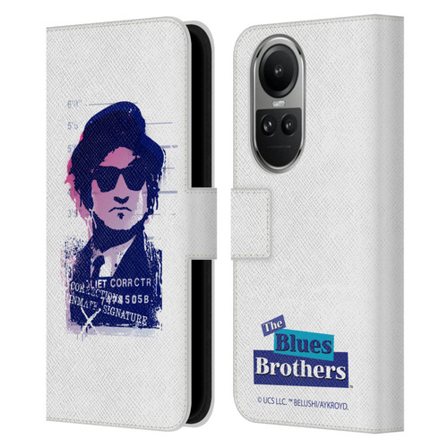 The Blues Brothers Graphics Jake Leather Book Wallet Case Cover For OPPO Reno10 5G / Reno10 Pro 5G