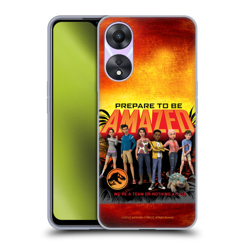 Jurassic World: Camp Cretaceous Character Art Amazed Soft Gel Case for OPPO A78 5G