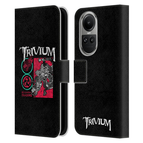 Trivium Graphics Deadmen And Dragons Date Leather Book Wallet Case Cover For OPPO Reno10 5G / Reno10 Pro 5G