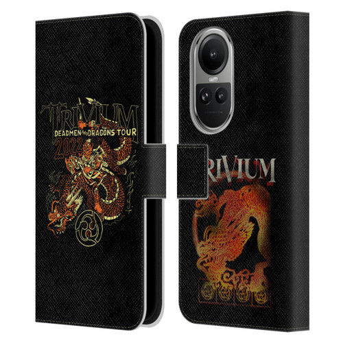 Trivium Graphics Deadmen And Dragons Leather Book Wallet Case Cover For OPPO Reno10 5G / Reno10 Pro 5G