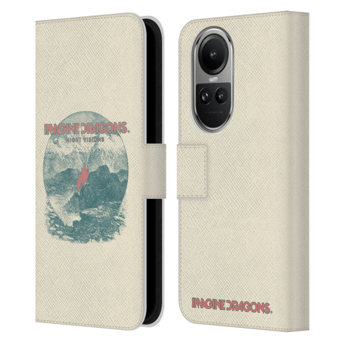 Imagine Dragons Key Art Flame Night Visions Leather Book Wallet Case Cover For OPPO Reno10 5G / Reno10 Pro 5G