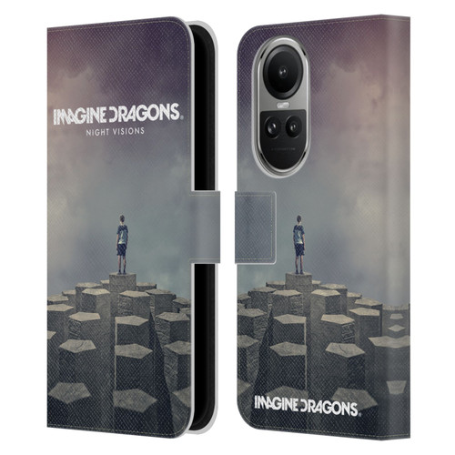 Imagine Dragons Key Art Night Visions Album Cover Leather Book Wallet Case Cover For OPPO Reno10 5G / Reno10 Pro 5G