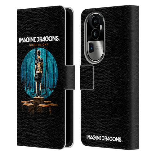 Imagine Dragons Key Art Night Visions Painted Leather Book Wallet Case Cover For OPPO Reno10 Pro+