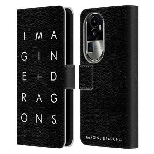 Imagine Dragons Key Art Stacked Logo Leather Book Wallet Case Cover For OPPO Reno10 Pro+