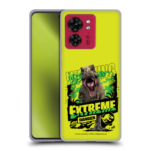 Jurassic World: Camp Cretaceous Dinosaur Graphics Extreme Danger Soft Gel Case for Motorola Moto Edge 40