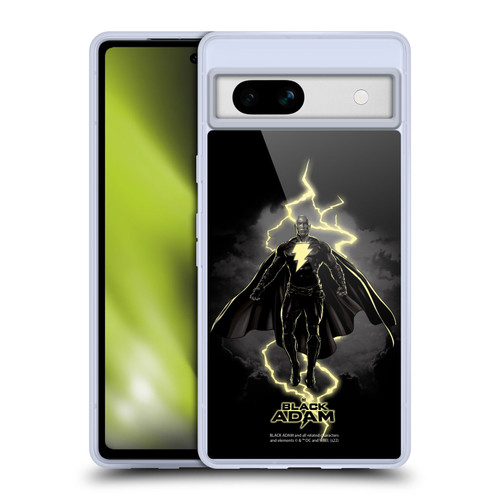 Black Adam Graphics Lightning Soft Gel Case for Google Pixel 7a