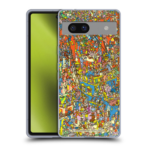 Where's Wally? Graphics Hidden Wally Illustration Soft Gel Case for Google Pixel 7a