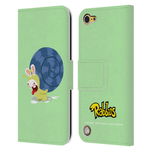 Rabbids Costumes Snail Leather Book Wallet Case Cover For Apple iPod Touch 5G 5th Gen