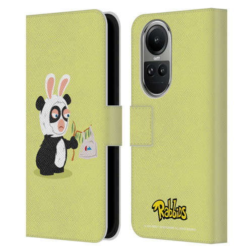 Rabbids Costumes Panda Leather Book Wallet Case Cover For OPPO Reno10 5G / Reno10 Pro 5G