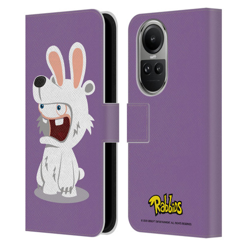 Rabbids Costumes Polar Bear Leather Book Wallet Case Cover For OPPO Reno10 5G / Reno10 Pro 5G
