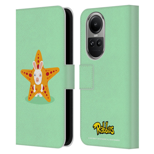 Rabbids Costumes Starfish Leather Book Wallet Case Cover For OPPO Reno10 5G / Reno10 Pro 5G