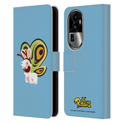 Rabbids Costumes Butterfly Leather Book Wallet Case Cover For OPPO Reno10 Pro+