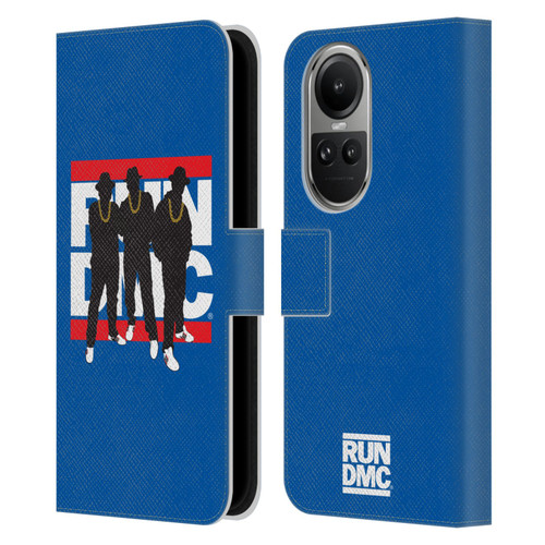 Run-D.M.C. Key Art Silhouette Leather Book Wallet Case Cover For OPPO Reno10 5G / Reno10 Pro 5G