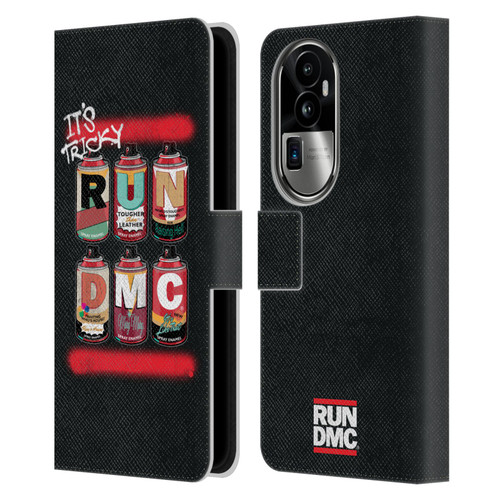 Run-D.M.C. Key Art Spray Cans Leather Book Wallet Case Cover For OPPO Reno10 Pro+