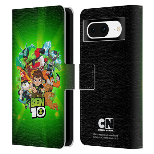 Ben 10: Animated Series Graphics Character Art Leather Book Wallet Case Cover For Google Pixel 8