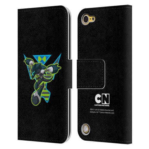 Ben 10: Animated Series Graphics Alien Leather Book Wallet Case Cover For Apple iPod Touch 5G 5th Gen