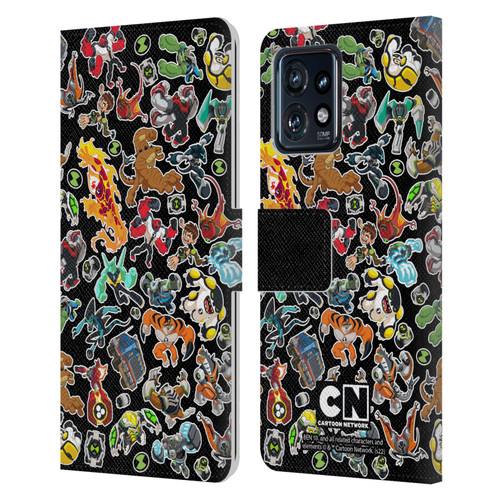 Ben 10: Animated Series Graphics Alien Pattern Leather Book Wallet Case Cover For Motorola Moto Edge 40 Pro