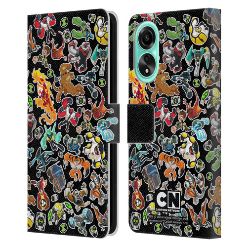 Ben 10: Animated Series Graphics Alien Pattern Leather Book Wallet Case Cover For OPPO A78 4G