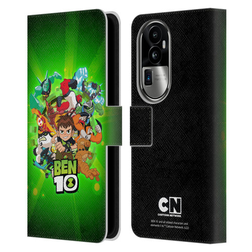 Ben 10: Animated Series Graphics Character Art Leather Book Wallet Case Cover For OPPO Reno10 Pro+