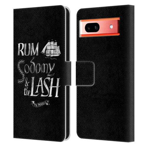 The Pogues Graphics Rum Sodony & The Lash Leather Book Wallet Case Cover For Google Pixel 7a