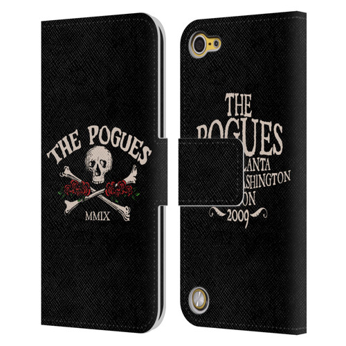 The Pogues Graphics Skull Leather Book Wallet Case Cover For Apple iPod Touch 5G 5th Gen