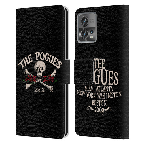 The Pogues Graphics Skull Leather Book Wallet Case Cover For Motorola Moto Edge 30 Fusion