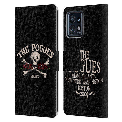 The Pogues Graphics Skull Leather Book Wallet Case Cover For Motorola Moto Edge 40 Pro