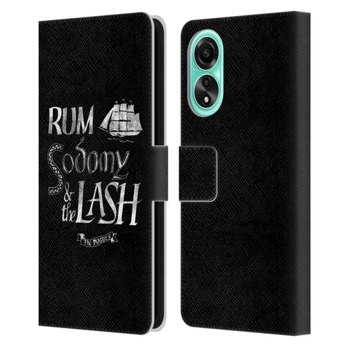 The Pogues Graphics Rum Sodony & The Lash Leather Book Wallet Case Cover For OPPO A78 5G