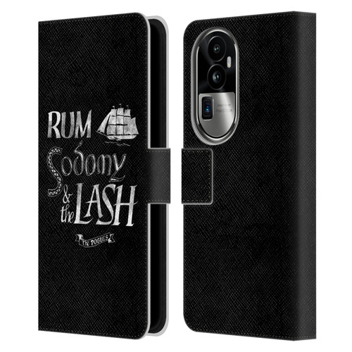 The Pogues Graphics Rum Sodony & The Lash Leather Book Wallet Case Cover For OPPO Reno10 Pro+
