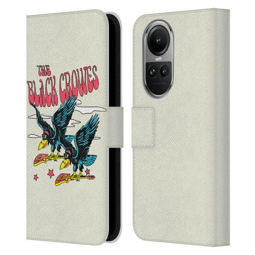 The Black Crowes Graphics Flying Guitars Leather Book Wallet Case Cover For OPPO Reno10 5G / Reno10 Pro 5G
