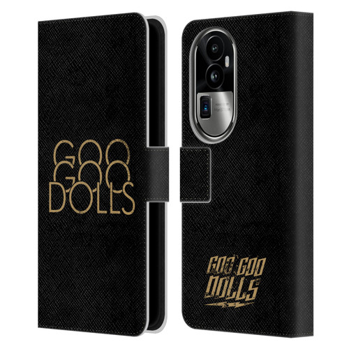 Goo Goo Dolls Graphics Stacked Gold Leather Book Wallet Case Cover For OPPO Reno10 Pro+