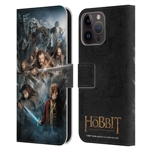The Hobbit An Unexpected Journey Key Art Group Leather Book Wallet Case Cover For Apple iPhone 15 Pro Max