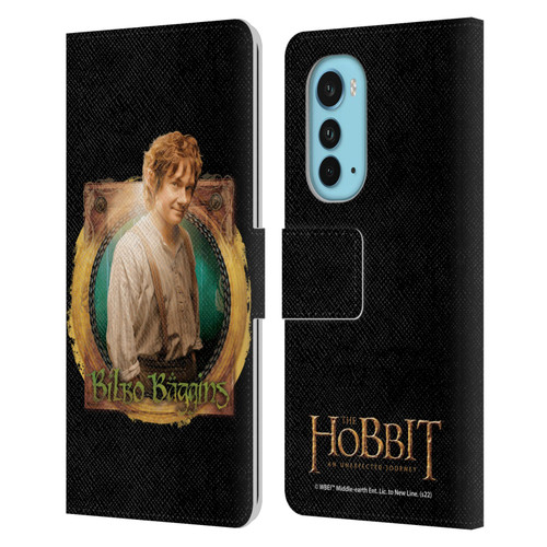 The Hobbit An Unexpected Journey Key Art Bilbo Leather Book Wallet Case Cover For Motorola Edge (2022)