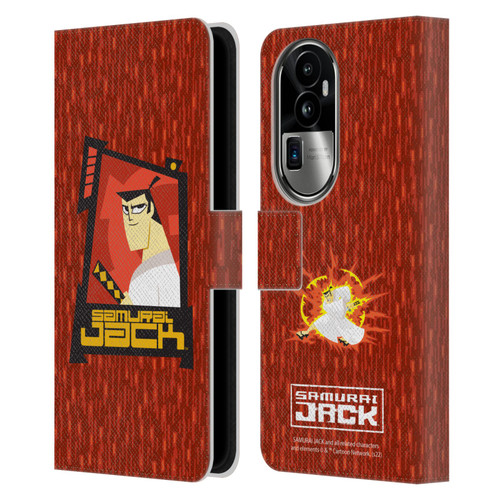 Samurai Jack Graphics Character Art 2 Leather Book Wallet Case Cover For OPPO Reno10 Pro+