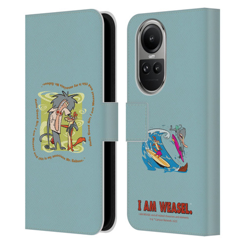 I Am Weasel. Graphics Hello Good Sir Leather Book Wallet Case Cover For OPPO Reno10 5G / Reno10 Pro 5G