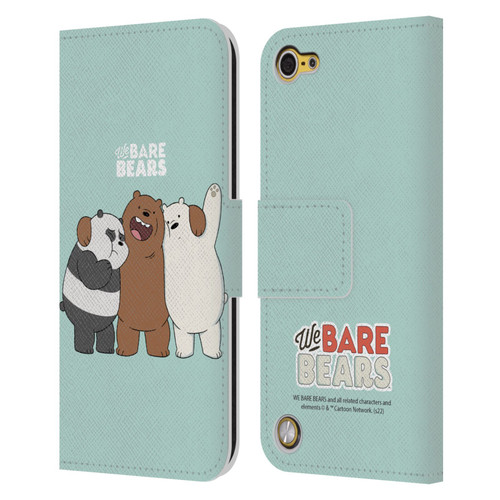 We Bare Bears Character Art Group 1 Leather Book Wallet Case Cover For Apple iPod Touch 5G 5th Gen