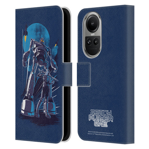 Ready Player One Graphics Iron Giant Leather Book Wallet Case Cover For OPPO Reno10 5G / Reno10 Pro 5G