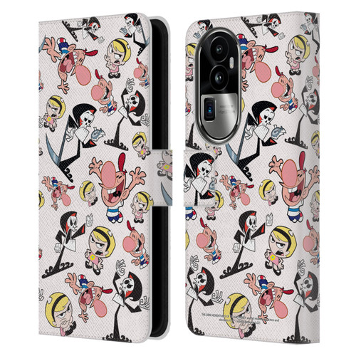 The Grim Adventures of Billy & Mandy Graphics Icons Leather Book Wallet Case Cover For OPPO Reno10 Pro+
