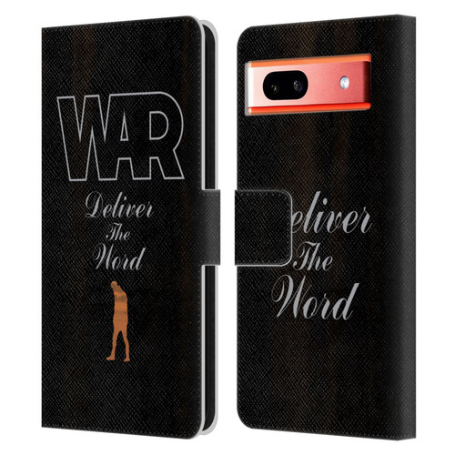 War Graphics Deliver The World Leather Book Wallet Case Cover For Google Pixel 7a