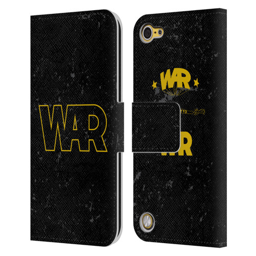 War Graphics Logo Leather Book Wallet Case Cover For Apple iPod Touch 5G 5th Gen