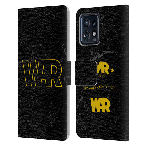 War Graphics Logo Leather Book Wallet Case Cover For Motorola Moto Edge 40 Pro