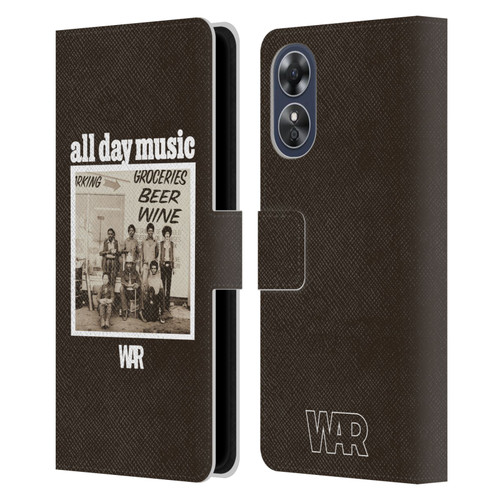 War Graphics All Day Music Album Leather Book Wallet Case Cover For OPPO A17