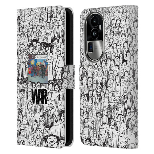 War Graphics Friends Doodle Art Leather Book Wallet Case Cover For OPPO Reno10 Pro+