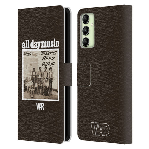 War Graphics All Day Music Album Leather Book Wallet Case Cover For Samsung Galaxy A14 5G