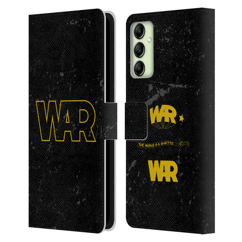 War Graphics Logo Leather Book Wallet Case Cover For Samsung Galaxy A14 5G