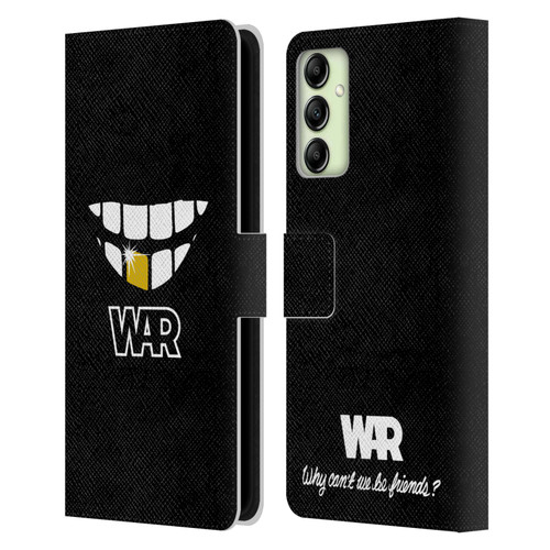 War Graphics Why Can't We Be Friends? Leather Book Wallet Case Cover For Samsung Galaxy A14 5G