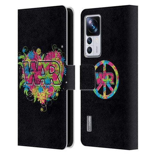 War Graphics Heart Logo Leather Book Wallet Case Cover For Xiaomi 12T Pro