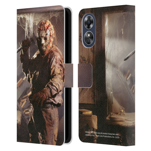 Friday the 13th: Jason Goes To Hell Graphics Jason Voorhees 2 Leather Book Wallet Case Cover For OPPO A17