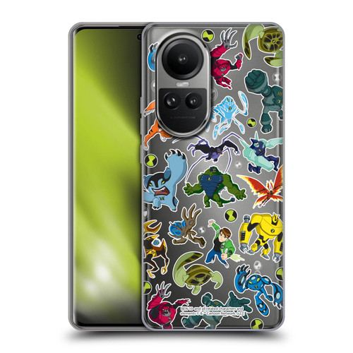 Ben 10: Ultimate Alien Graphics Alien Pattern Soft Gel Case for OPPO Reno10 5G / Reno10 Pro 5G