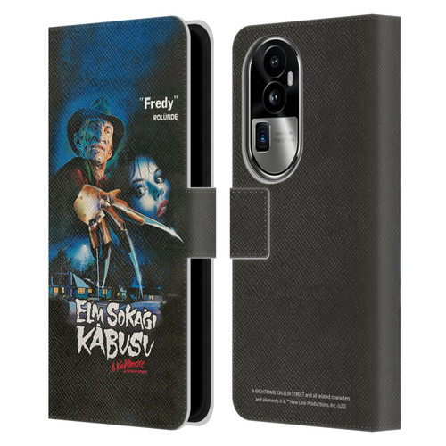 A Nightmare On Elm Street (1984) Graphics Elm Sokagi Leather Book Wallet Case Cover For OPPO Reno10 Pro+